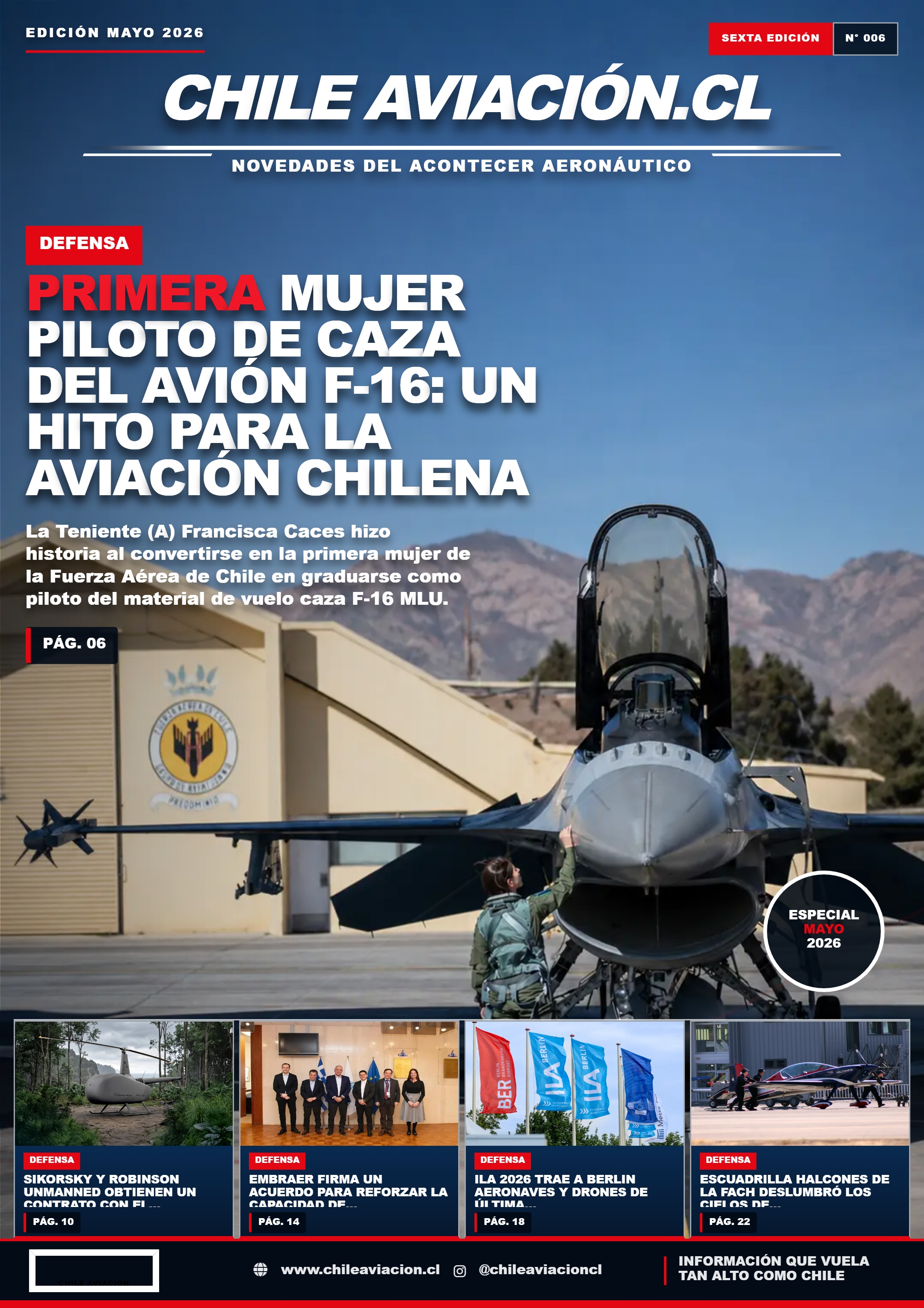 Portada de la revista Chile Aviación, edición de mayo de 2026