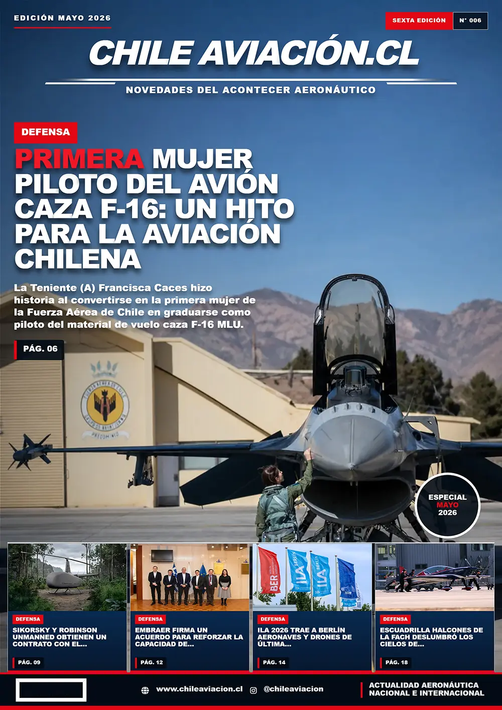Portada de la revista Chile Aviación, edición de mayo de 2026