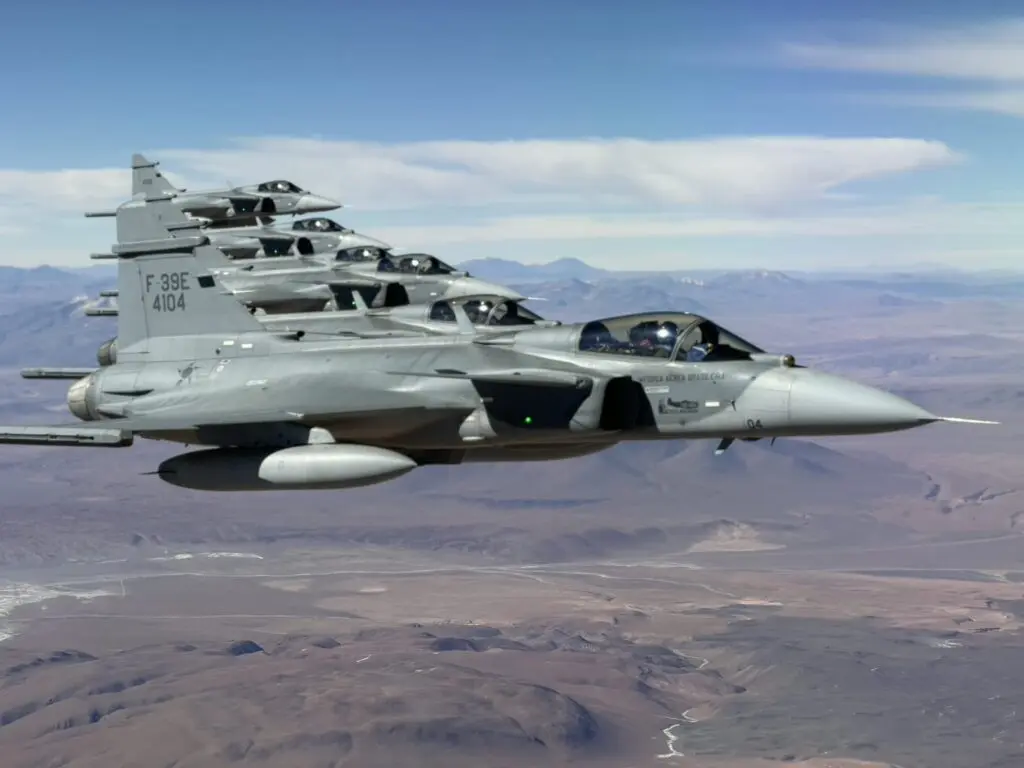Fuerza Aérea Brasileña participa en Salitre 2026 con seis F-39 Gripen