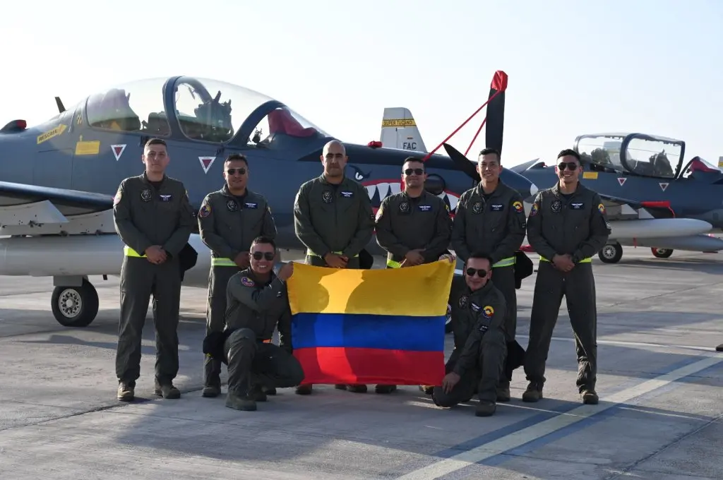 A-29B SUPER TUCANO DE LA FUERZA AEREOESPACIAL COLOMBIANA ARRIBAN POR PRIMERA VEZ A SALITRE 2026